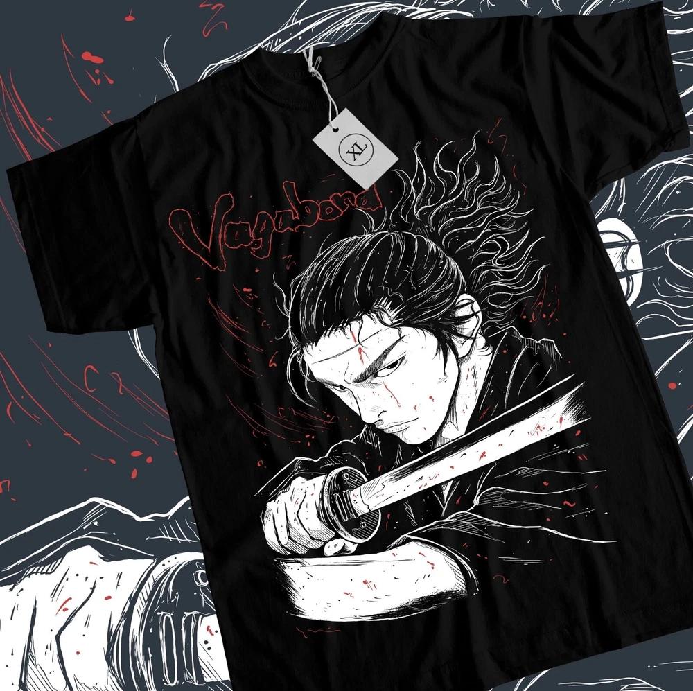 Anime Vagabond Musashi Miyamoto Matahachi Honiden Black Tshirt Size S4xl S
