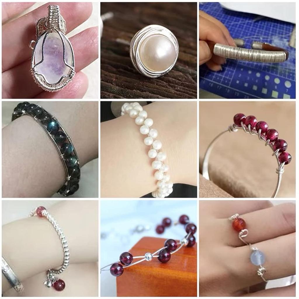 800 Loops Silver Memory Wire 22 Gauge Jewelry Wire Beading Wire for Jewelry Making, Rings, Necklace, Bracelet, DIY Crafting Wires