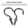 200Pcs Mini Screw-in Hooks Iron Hanger for Outdoor String Lights Ceiling Hanging Plants Mug Arts Decorations Cup Extend DIY Hook