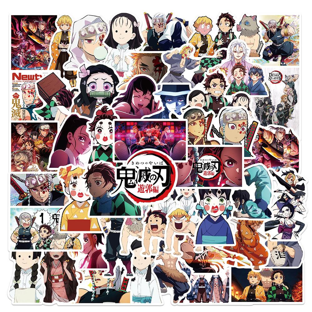 50/100pcs Cartoon Mix Demon Slayer NANA Anime Stickers Decals Skateboard Laptop Motorcycle Graffiti Waterproof Sticker Kids Toys