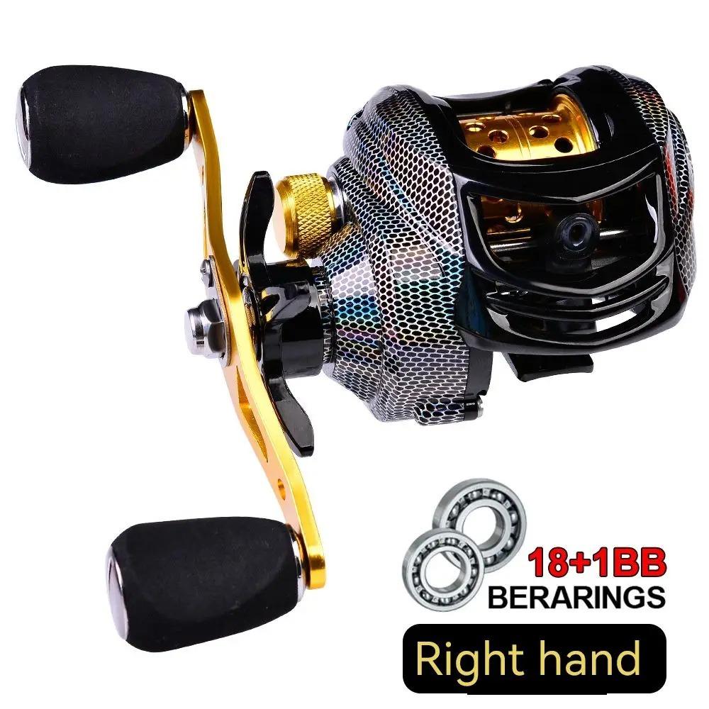 

Новая металлическая катушка для капель воды, катушка с осью 18 + 1BB, катушка 7,2:1 передаточное число, левая/правая катушка, рыболовная катушка для пресной воды, соленой воды, универсальная DW132WR