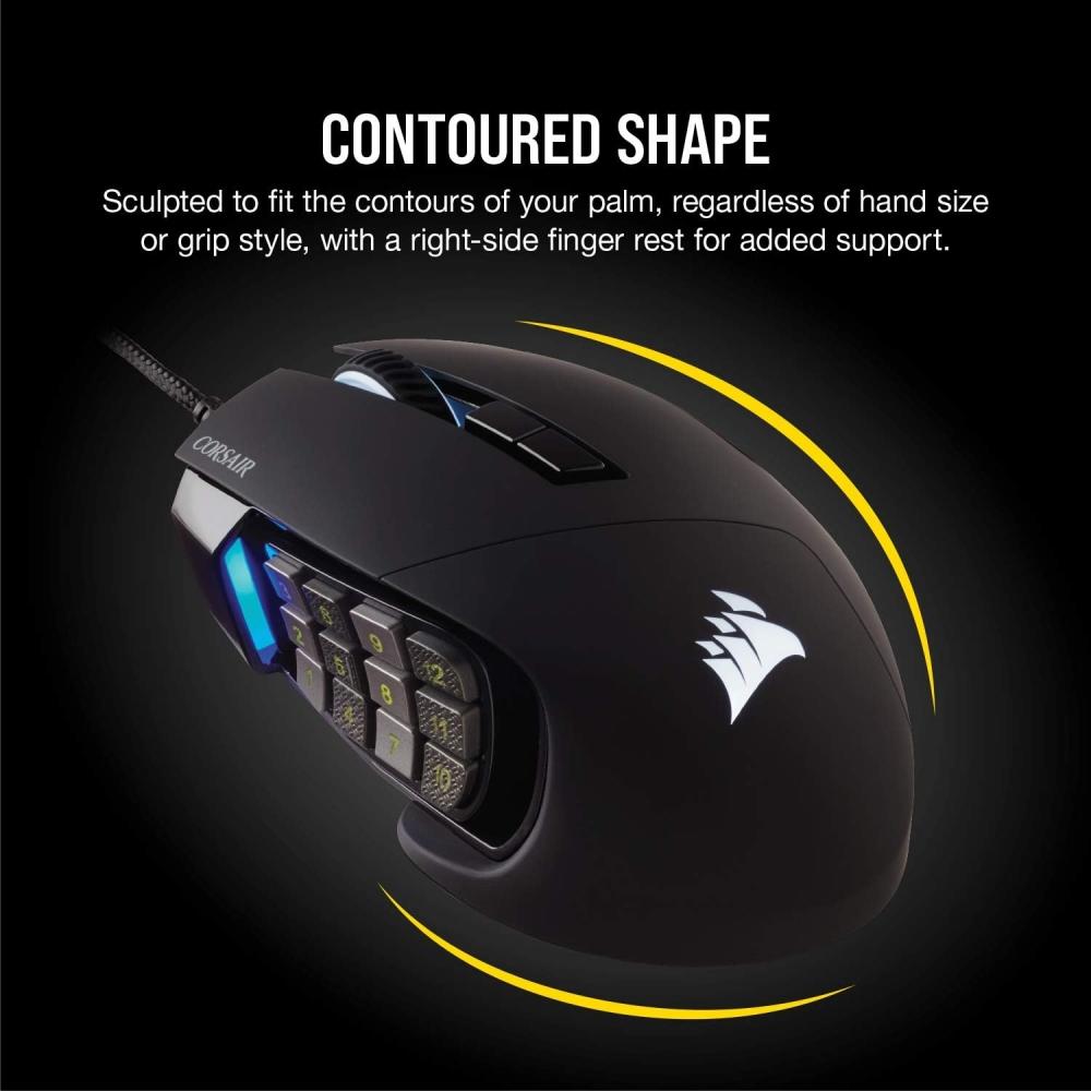 Corsair Wired Gaming Mouse 18 000 Dpi 17 Programmable Buttons Icue Support