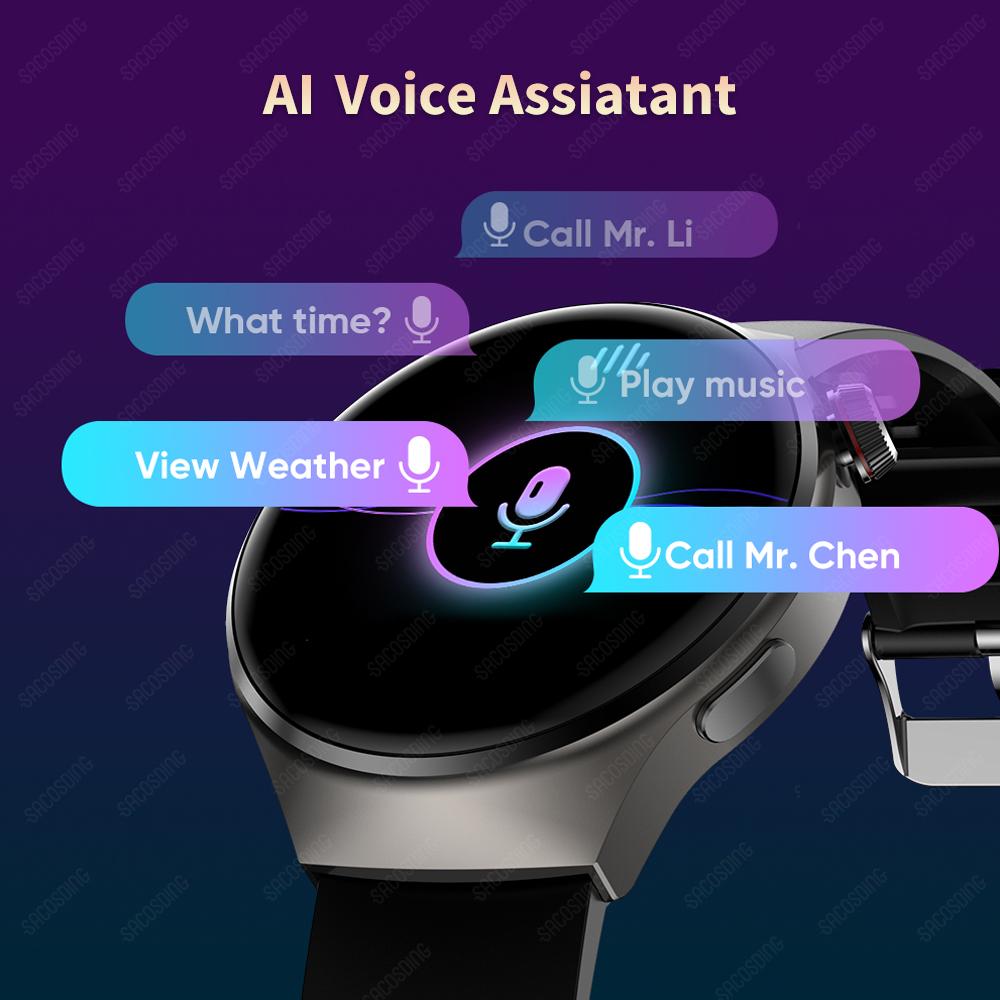2024 Smart Watch 4 Pro NFC Smartwatch GT4 for Men Women AMOLED AI Voice Bluetooth Call Blood Pressure GPS Route Tracker Watches For IOS Android