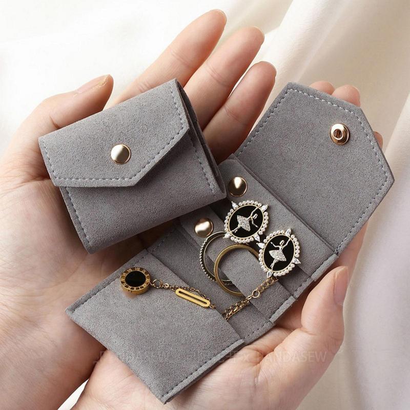 Travel Portable Jewelry Organizer Roll Foldable Jewelry Case For Bracelet Ring Necklaces Earring Jewelry Storage Bag Travel Bags