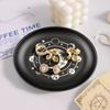 5.5 Inch Decorative Jewelry Dish Round Meditation Altar Tray Crystal Stone Storage Tray  Food