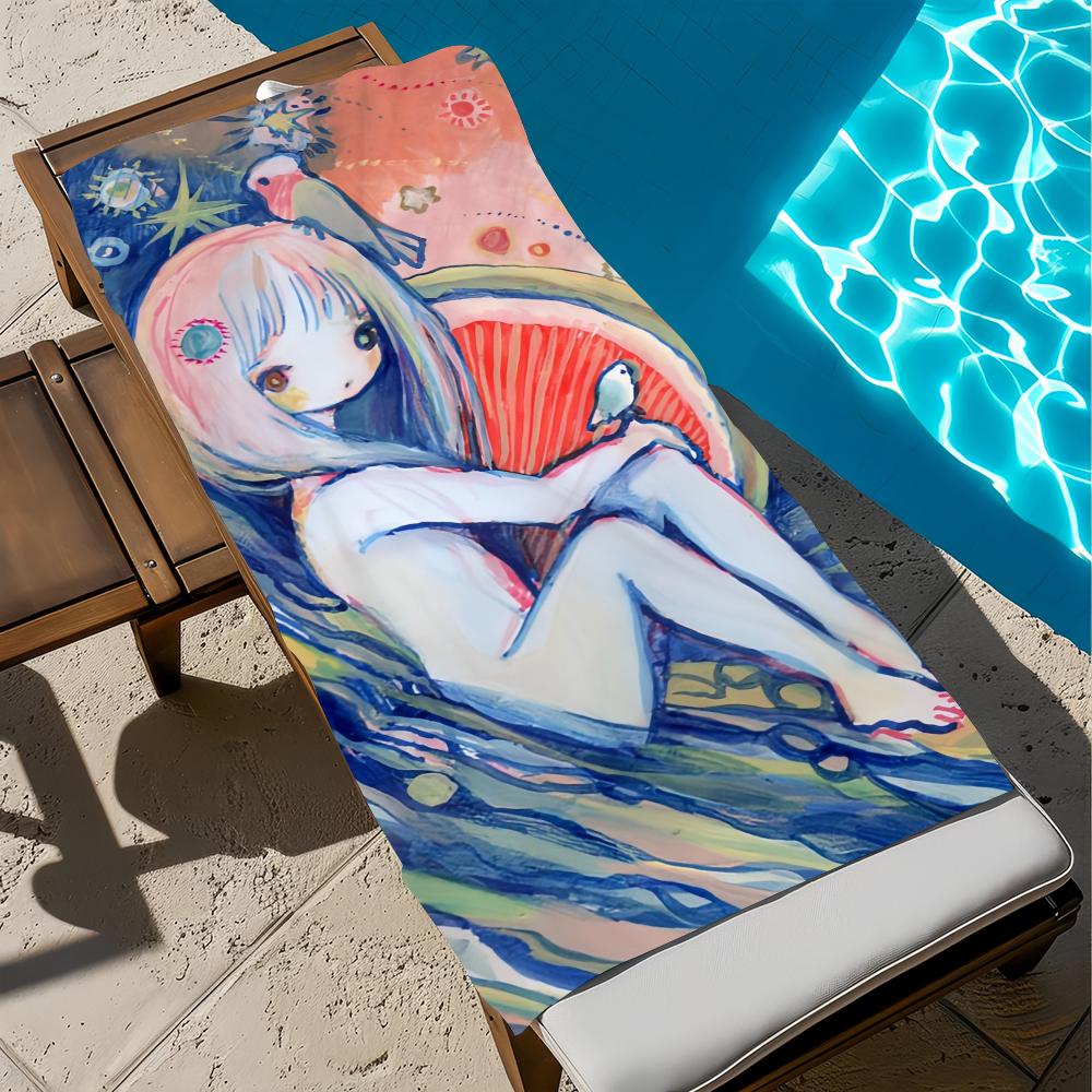 Singer K-Kikuo-o Towel Beach Quick Dry Soft Pool Towels Gift for Travel Gym Shower Camping sports