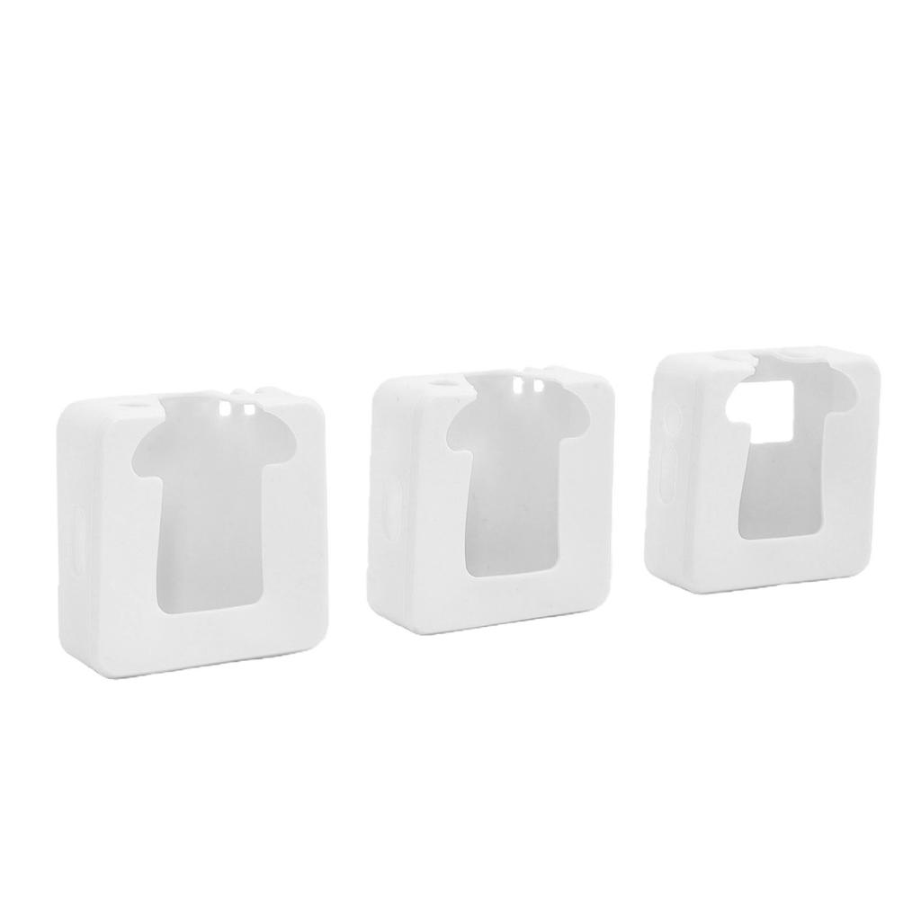 3PCS Silicone Protect Case Fit for RODE Wireless Go II Microphone System Shockproof Mic Protective Cover White