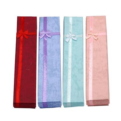 Neu 1 Pc Elegante Bowknot Lange Halskette Armband Display Lagerung Fall Schmuck Geschenk Box