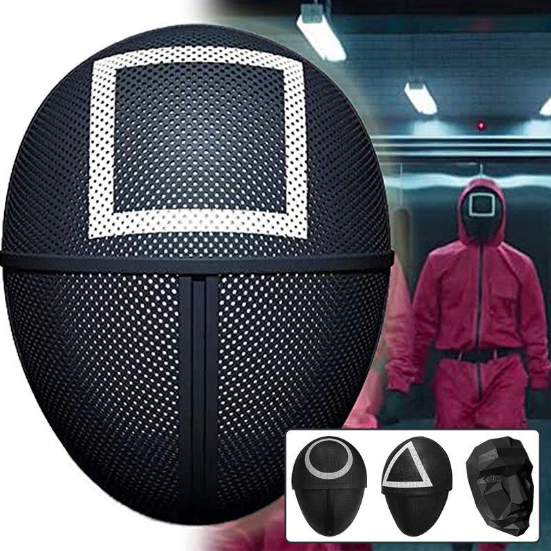 Hra Oliheň Maska Cosplay Halloween Hororová Pokrývka Hlavy Kulatá Čtvercová Helma Trojúhelník