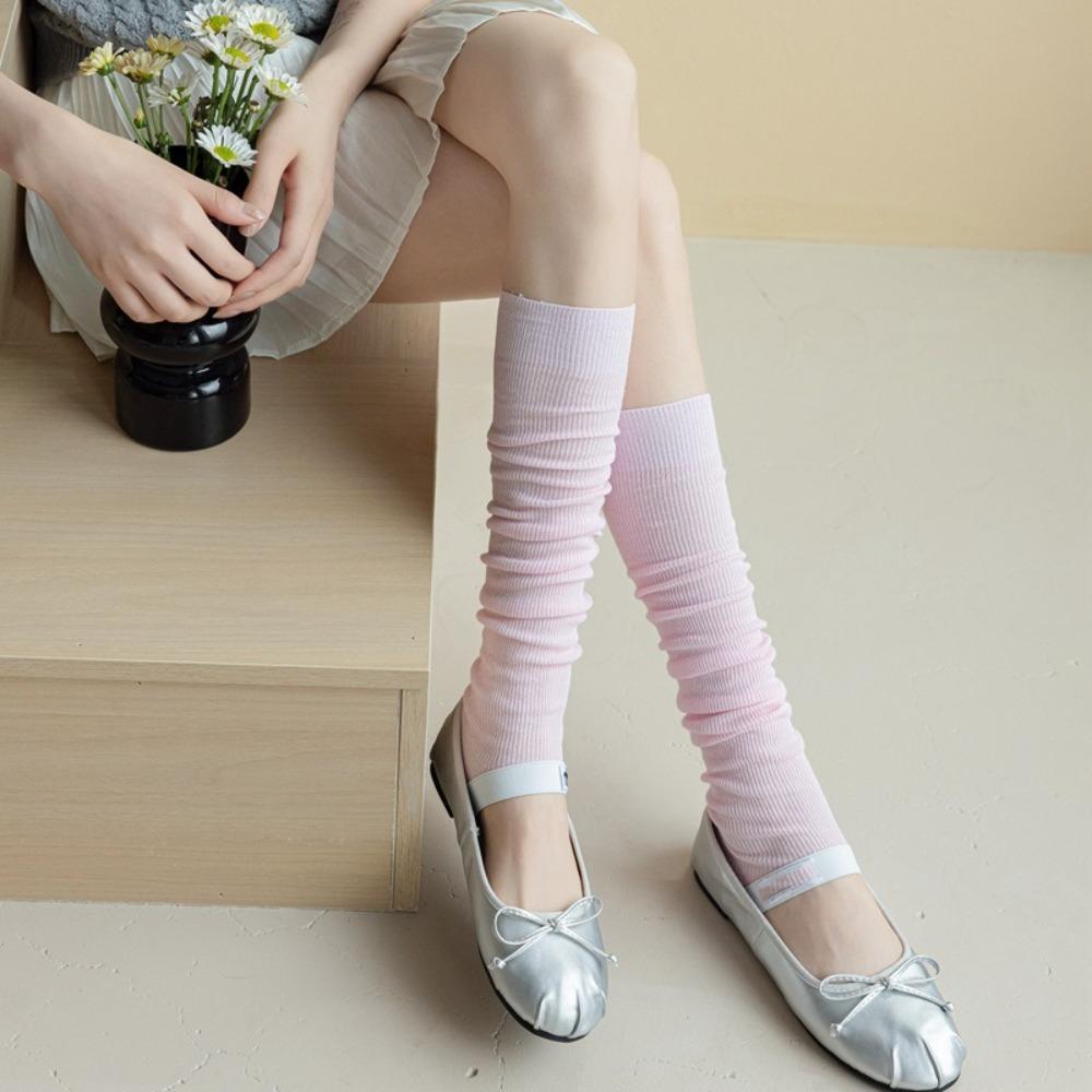 Bas pour femmes de couleur unie au-dessus du genou, chaussettes hautes longues à la mode pour dames