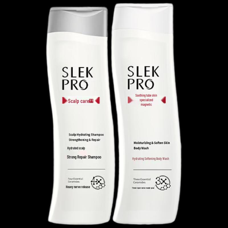 SLEK Strong Repair Shampoo & Hydrating Body Wash Set (2x200ml)