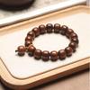 Lightning-Struck Jujube Wood Bracelet: Barrel Beads for Men and Women, Old-Style Buddhist Beads, Perfect for Wear and Play.