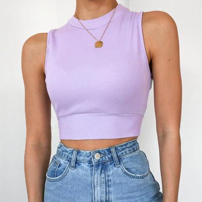 Sexy rückenfreies Damen-Tanktop, Bandage, schlankes Crop-Top, Sommer, lässige Streetwear-Tops, solide Baumwolle, weiches Criss-Cross-Top