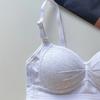 Beige Wireless Cotton Bra with Adjustable Straps Comfortable Everyday Lingerie