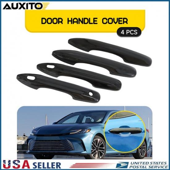 4PCS Gloss Black Door Handle Cover For Toyota Camry 2018-2025 With Adhesive Tape