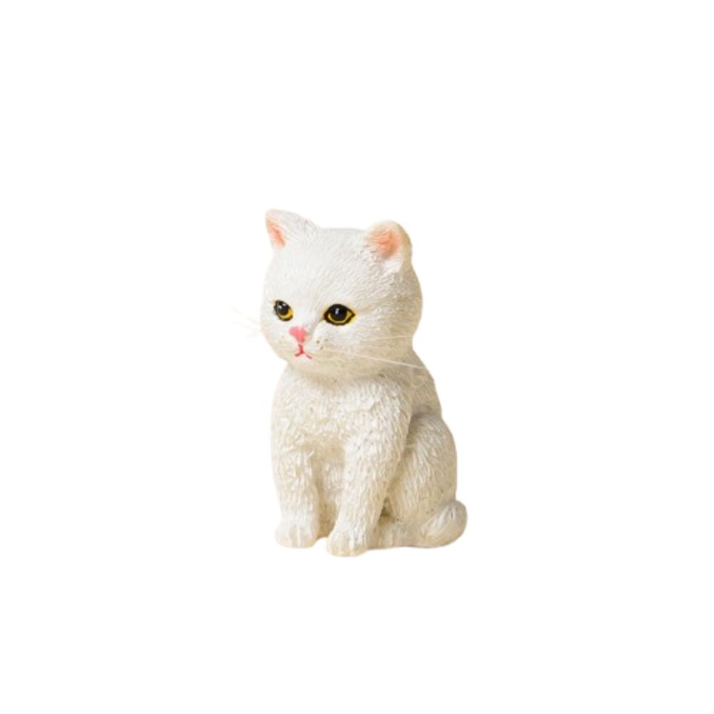 Cartoon Style Cat Statues Figurines Tiger Spot Cat Decoration  Dollhouse Model