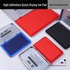 Quick-Dry Dual Ink Pad: Red, Blue & Black - Square & Round Options for Office, Oil & Water-Based Stamping