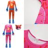 Superkitties Kids Onesie Costume With Soft Milk Silk Fabric Cartoon Style Purple Blue Pink Orange 100cm-150cm/43.3-59.05in