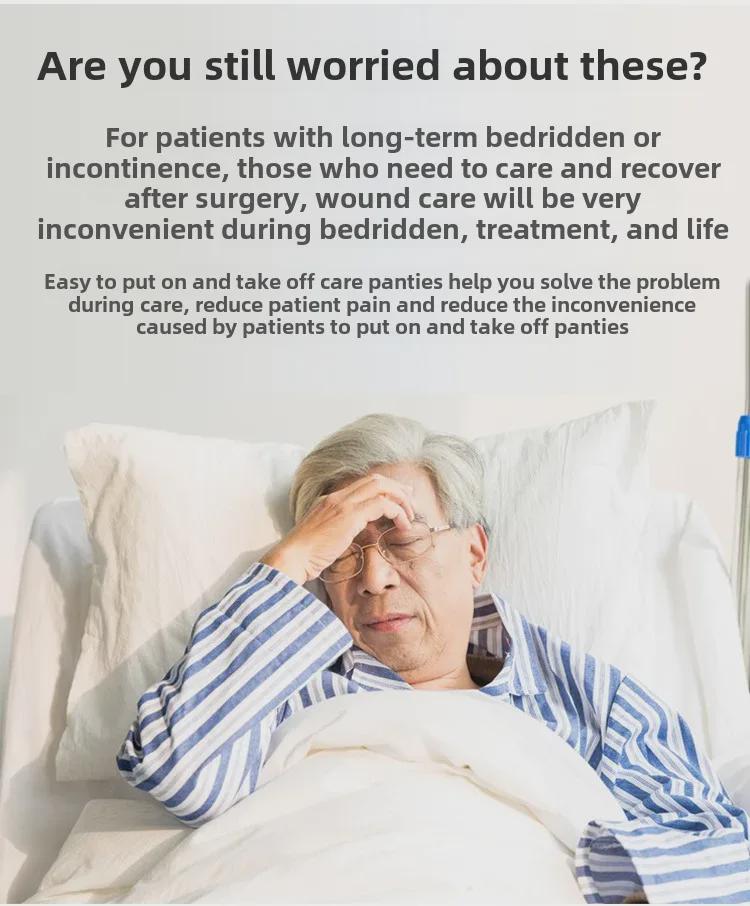 Washable Elderly Incontinence Underwear - Anti-Leak Bed-Rest Care Diaper 