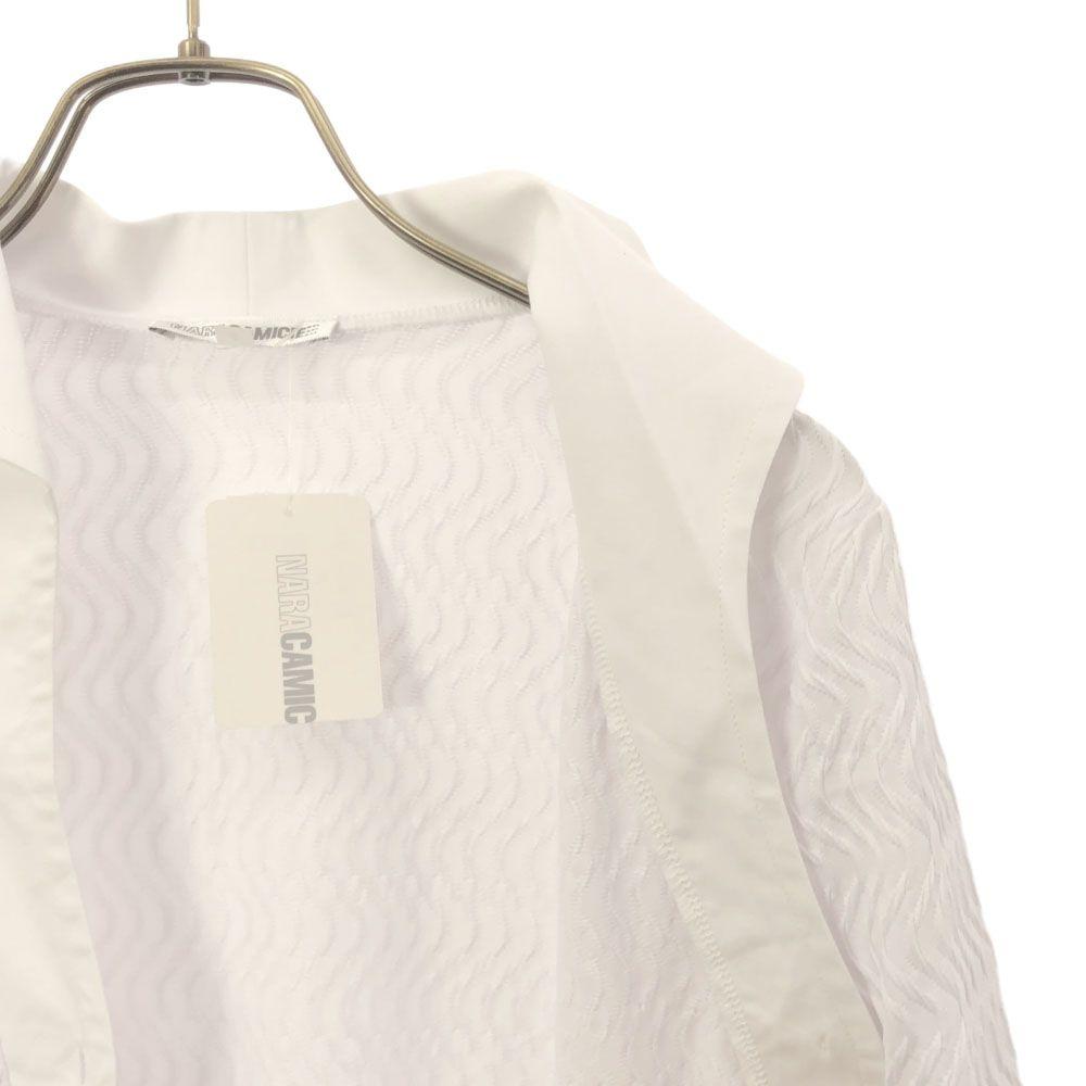 unused NARACAMICIE Jacquard Long sleeve shirt white Tagged Women Used