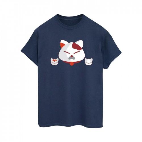Disney Womens/Ladies Big Hero 6 Baymax Kitten Heads Cotton Boyfriend T-Shirt