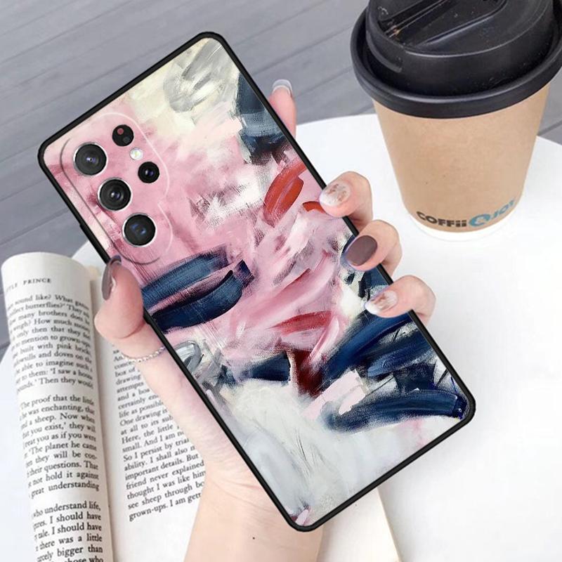 Oil painting graffiti phone case Cover For Samsung Galaxy S24 S25 Ultra S21 S22 Ultra S10E Note 10 Plus Note 20 FE S23