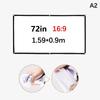 16:9 Portable Projector Screen Simple Projector Curtain 60/72/84/100/120 Inch Hd Display Screen For Home Cinema Theater Movie