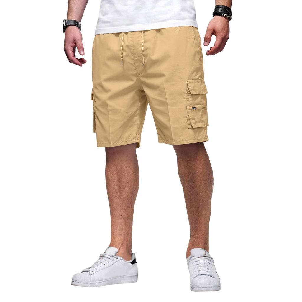 Men's Lightweight Breathable Relaxed Fit Multi Pocket Outdoor Cargo Shorts Casual Loose Design for Everyday Activities