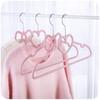 Heart-Shaped Non-Slip Clothes Hanger - Cute Pink Bow Design, Seamless for Wet & Dry Use