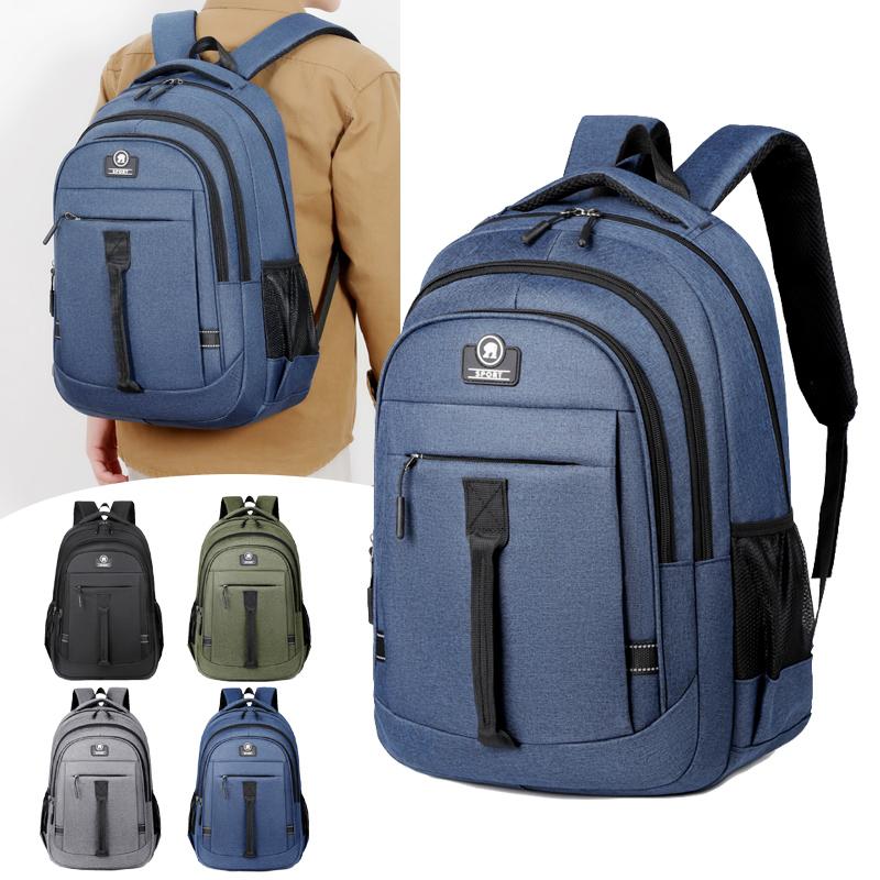 New Waterproof Man Backpack Fit Laptop USB Charging Backpack Women Travel Male Bag Vintage School Bag Mochila blu