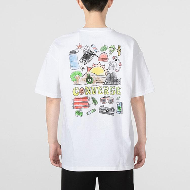 Converse Set-in Sleeve T-Shirt Men's White 10022038-A01