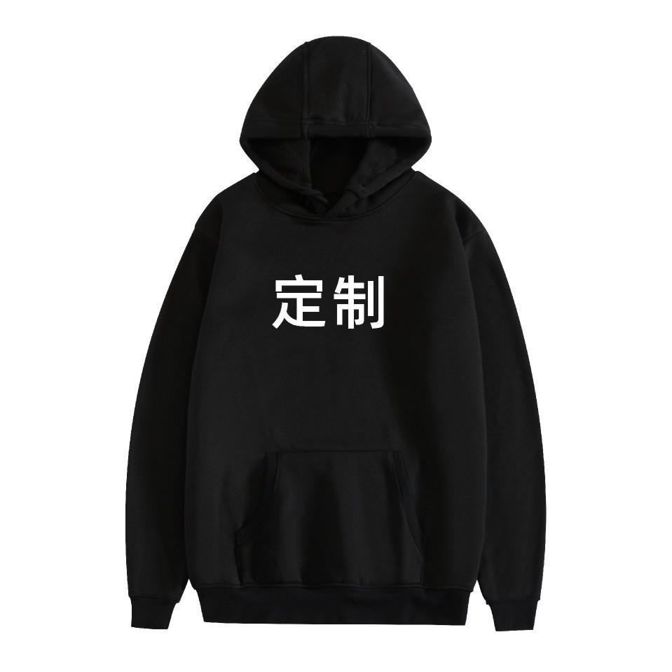 Hot Sale Women's Fleece Sweater Plain Letter Print Kangaroo Pocket Drawstring Print Hoodie