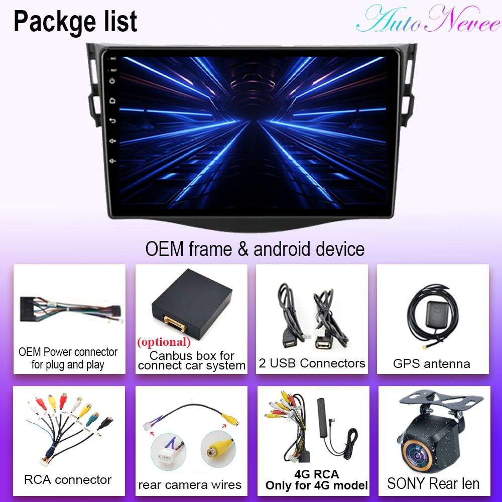 Android 14 For Toyota RAV4 3 XA30 2005 - 2016 Auto Radio Stereo Head Unit Carplay Multimedia Video Player Navigation No 2din DVD