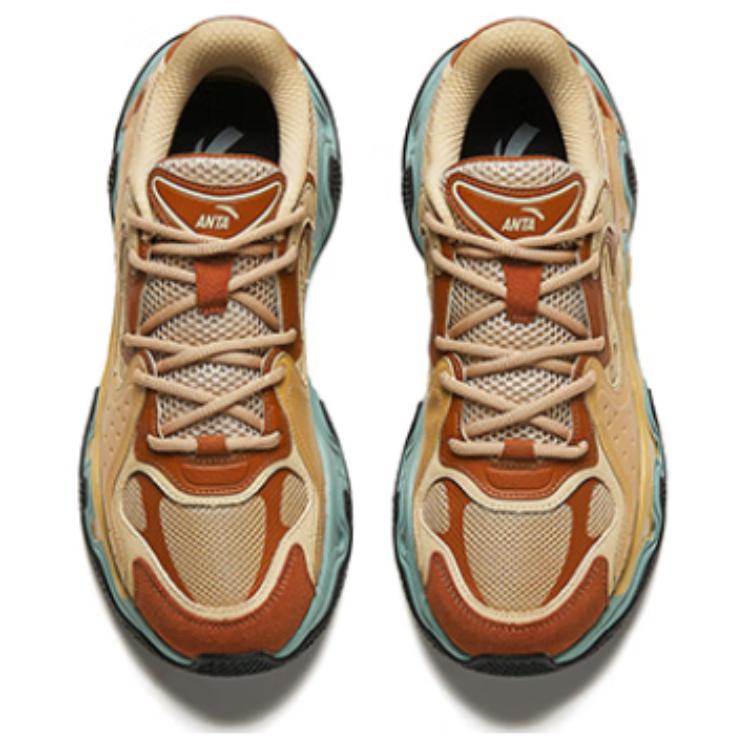 Anta Comfortable Simple Shock Absorbing Non-Slip Low-Top Casual Shoes Men sneakers Brown 112428855-1