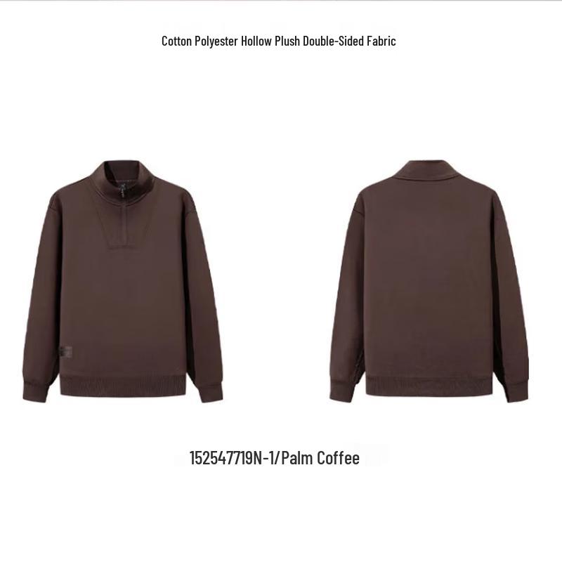 ANTA Men s Pullover Stand-Collar Thermal Fleece Sweatshirt M