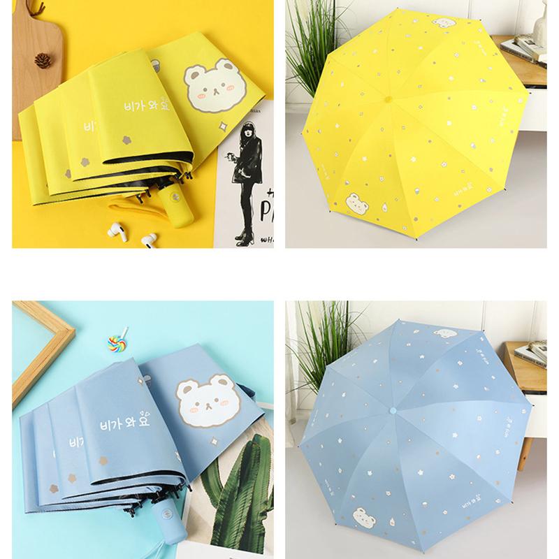 Windproof Folding Umbrella,parasol umbrella,Cute Little Bear,Automatic Umbrella,UV Blocking and shading,Portable for Travel,Gift