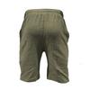 Men's Summer Cotton-Linen Shorts Drawstring Elastic Waistband Straight Leg Solid Color Breathable Casual Beach Shorts Mid-Length