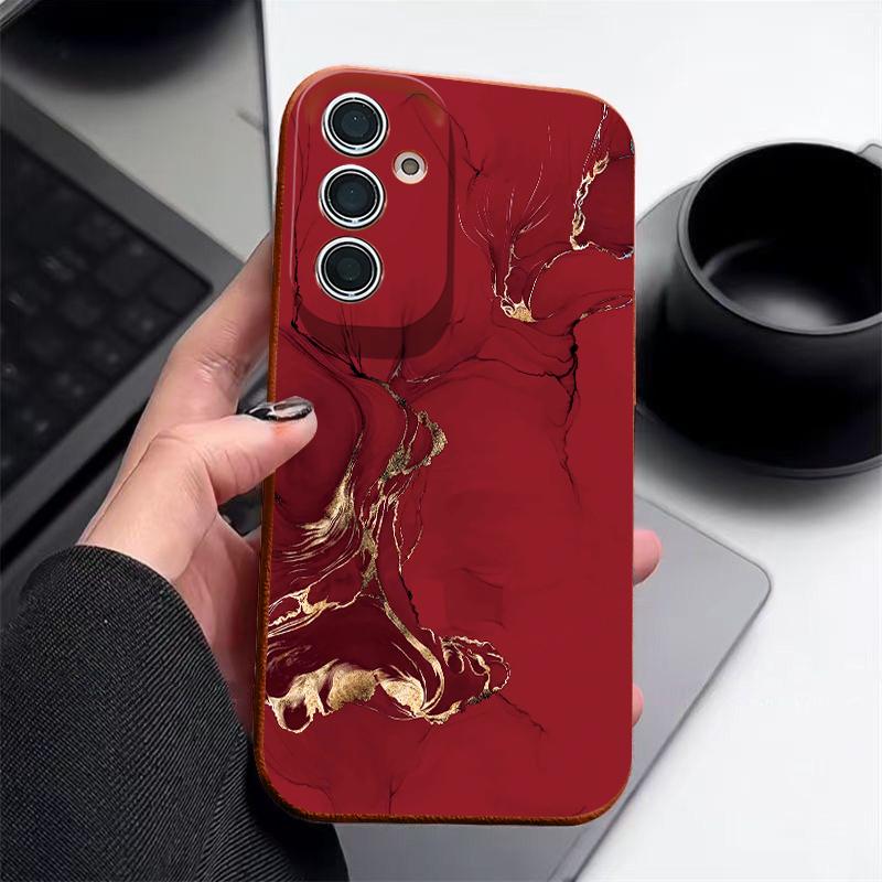 Funda con Patrón de Mármol Para Samsung S26 Ultra S25 Edge S24 S23 Plus S22 S21 FE A15 A16 A17 A35 A36 A54 A55 A56 A57 5G Textura de Cuero Funda Suave