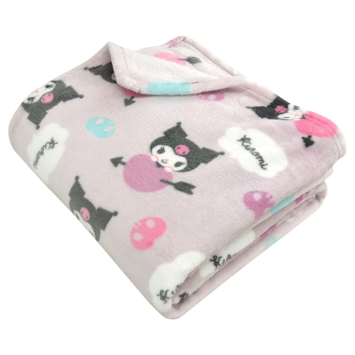 Rivere Kuromi Flannel Sanrio Blanket, Single, Blanket, Warm, Washable, Cute, Kuromi-chan фиолетовый