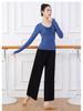 Damen Übergröße Modern Dance Modal Weitbein-Hose für Frühling/Sommer - Locker, Klassischer Chinesischer Stil Übungskleidung