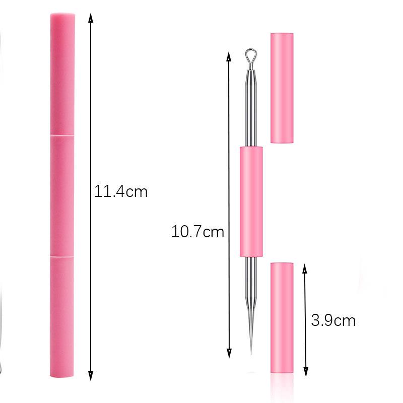 Double-Ended Blackhead & Pimple Extractor with Silicone Beauty Needle