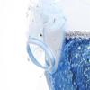 Girls' Frozen Elsa Princess Light-Up Dress with Puff Sleeves and Detachable Floor-Length Veil