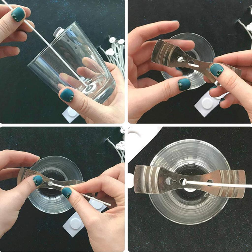2 Stück Kerzen Docht Zentrierer, 3-Loch Kerzendocht Halter für DIY Kerzenherstellung