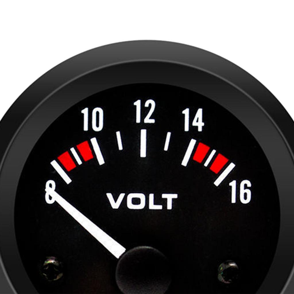 Car Voltmeter Durable Premium Voltage Meter Gauge Electronic Voltmeter Voltage Gauge for Bicycle Truck Boat Automotive Car