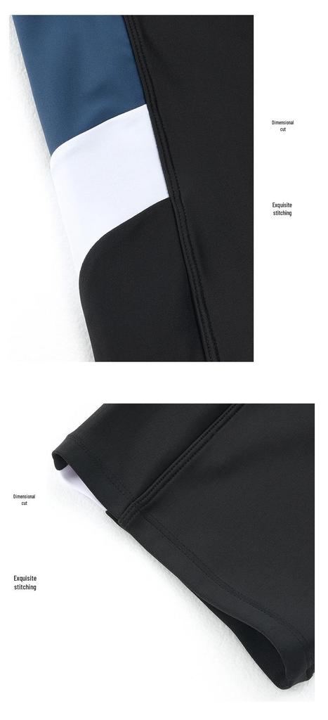 2026 Men's Trendy Mid-Length Pure Black Swim Trunks, Customizable