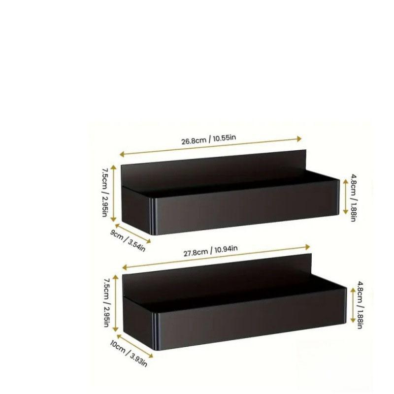 

2pcs Magnetic Storage Rack, Non Perforated Wall Mounted Storage Rack, Refrigerator Side, Washing Machine, Cabinet, Kitchen