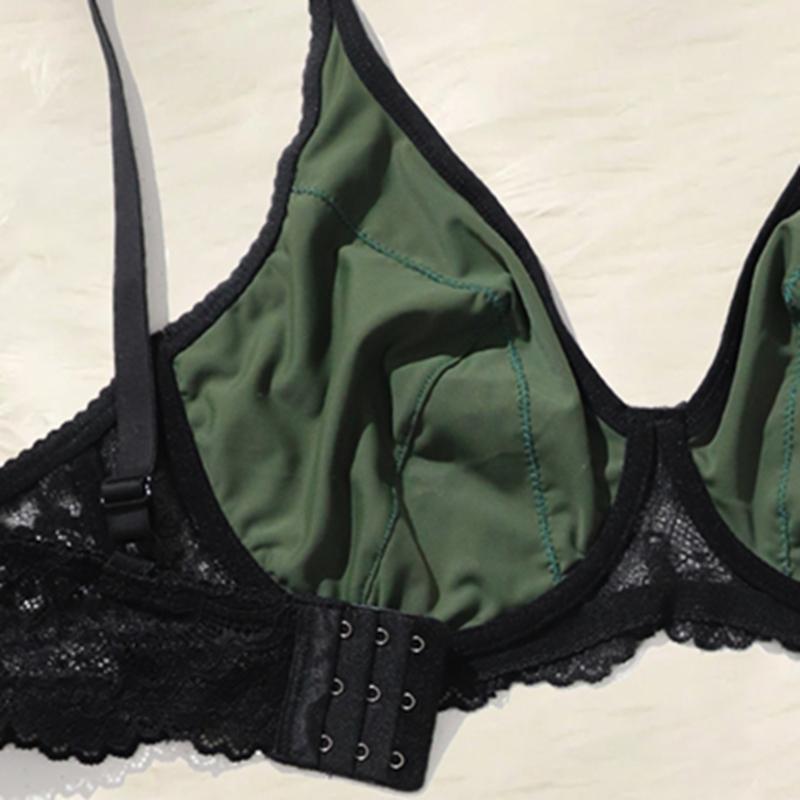 Dámská podprsenka plus size Sexy krajková 3 háčky Mašle Podprsenky Pohodlná s kosticemi 0Xl-5Xl - 090