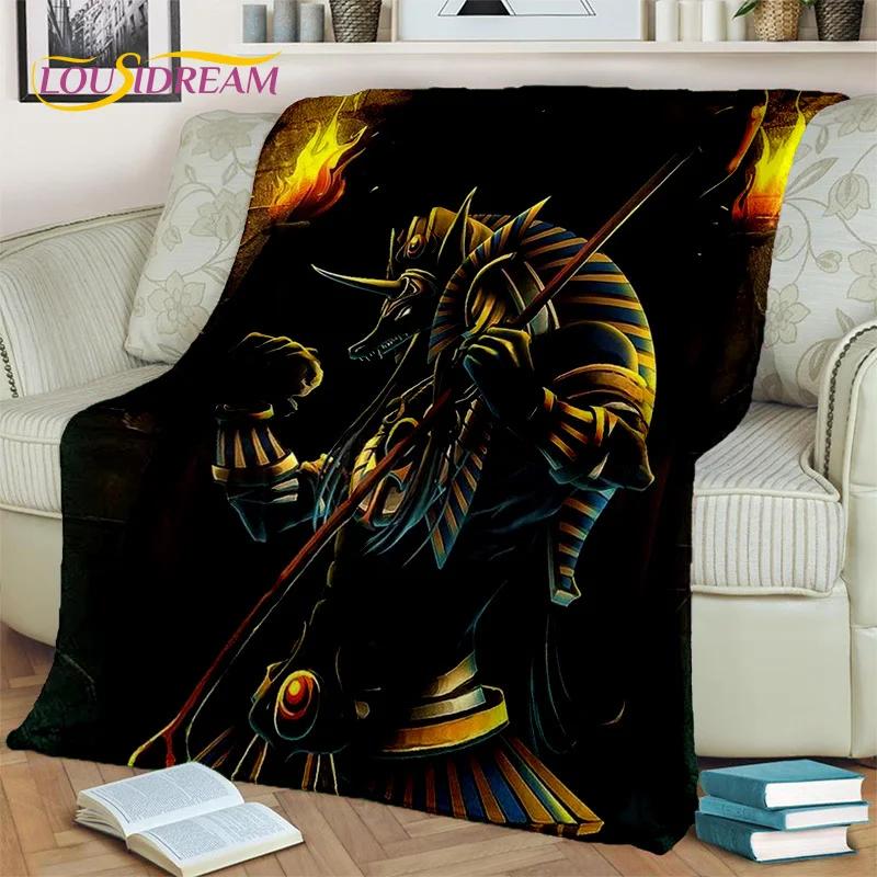 Anubis faraon Horus mumia mitologia egipska bogowie koc, miękki koc do rzucania dla domu sypialnia kanapa z funkcją spania narzuta na piknik koc dziecięcy