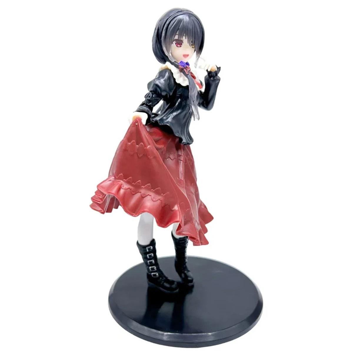 19CM  Anime Figure Cute Girl Red Dress PVC Up Model Desk Ornament Collection Model Toy no box