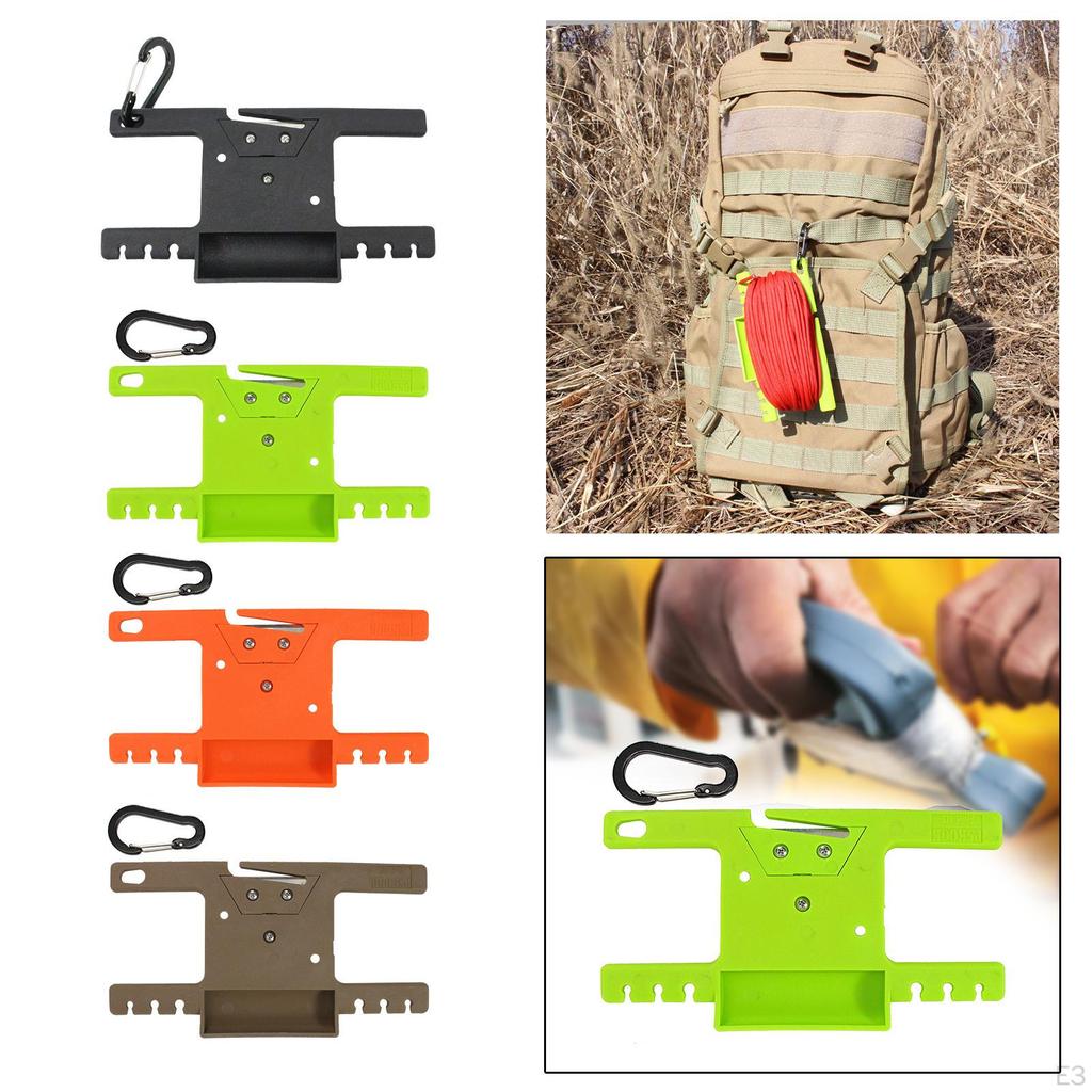 Paracord Enhetshållare Multifunktionell Upprullare med Karbinhake Organizer för